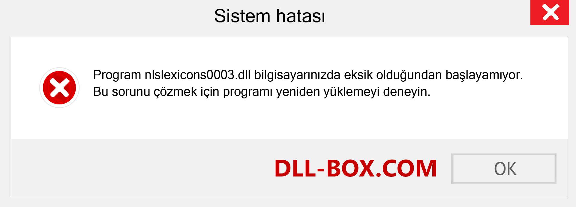 nlslexicons0003.dll dosyası eksik mi? Windows 7, 8, 10 için İndirin - Windows'ta nlslexicons0003 dll Eksik Hatasını Düzeltin, fotoğraflar, resimler